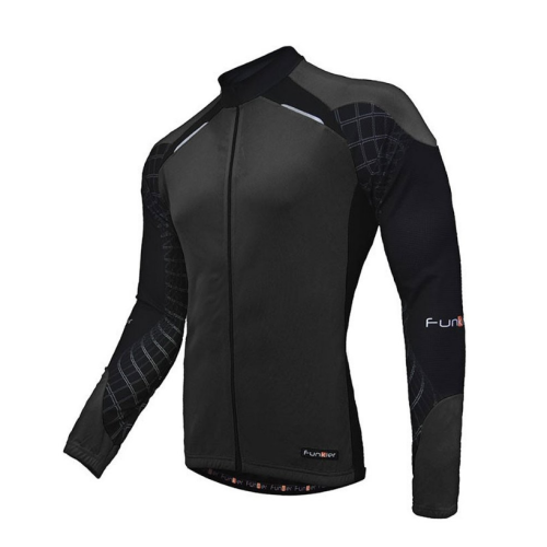 Велофутболка мужская J-730-6-L Firenze Black с молнией Funkier