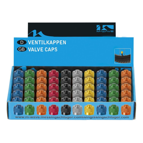 Колпачки для ниппеля авто алюминий, анодированные M-WAVE