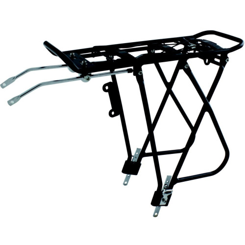 Багажник алюминиевый 24-29" для переметной сумки дуги, крепление для насоса, черный