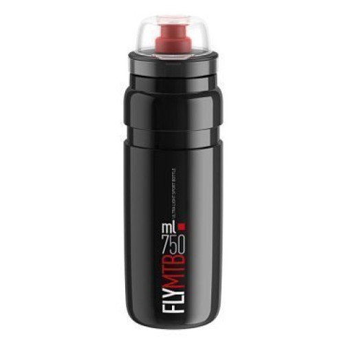 Вело фляга Elite Fly Black, защитный колпак, 750 ml EL0160712