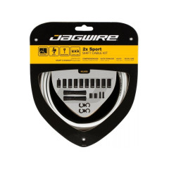 Комплект тросов переключения с рубашками 2x Sport Shift, JAGWIRE белый