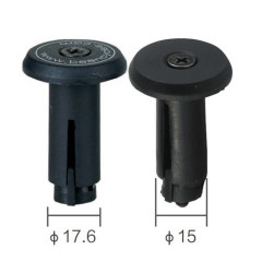 Заглушки в торец руля H08 пластиковые, фиксирующиеся с помошью винта