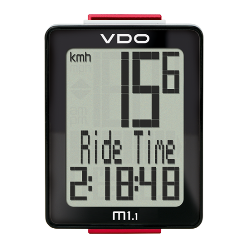 Велокомпьютер VDO M1.1 5 ф-ций 3-строчный дисплей черно-белый