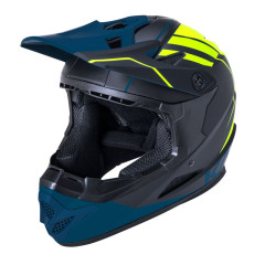 Шлем Full Face Downhill Kali Zoka, черно-желто-синий