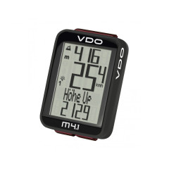 Велокомпьютер VDO M4.1 14 функций, альтиметр черно-белый
