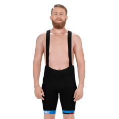 Велотрусы CUBE TEAMLINE Bib Shorts черно/сине/белые