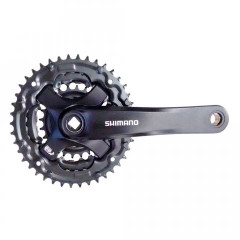 Система Shimano TY501, 175мм, 42/34/24, без защиты, квадрат, черная, без упаковки AFCTY501E244XLB