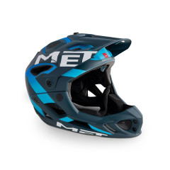 Велошлем фуллфейс Met Parachute Blue/Cyan