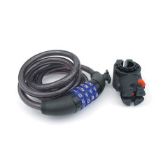 Велозамок  ASL-23 10х1500мм кодовый с креплением Author