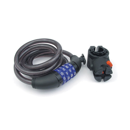 Велозамок  ASL-23 10х1500мм кодовый с креплением Author