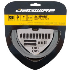 Комплект тросов переключения с рубашками   2x Sport Shift, JAGWIRE серый