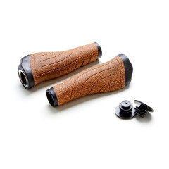 Ручки на руль CE234-CORK эргономичные черно-коричневые CLARK`S
