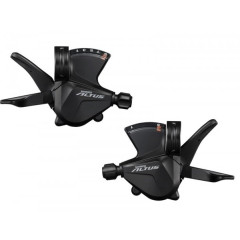 Шифтер Shimano Altus, M2000, левый/правый, 3x9, троса+оплетки. ESLM2000PA3