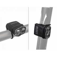 Фара+фонарь Author Shot Silicone черный корпус