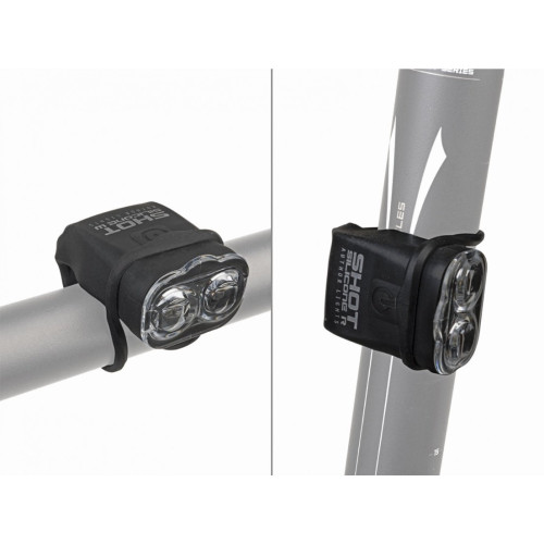 Фара+фонарь Author Shot Silicone черный корпус