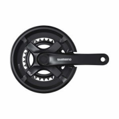 Система Shimano TY501, 46/30, шатун 170мм,  с защитой, черная