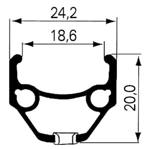 Обод 26 двойной пистонированный 36 отверстия DRAGON L-719 REMERX серебро