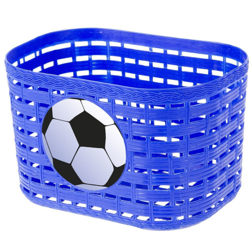 Корзина на велосипед детская на руль или багажник, синяя.