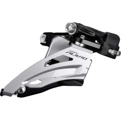 Переключатель передний Shimano Alivio, M4020, side swing, средний хомут, под 2x9 скоростей EFDM4020MBX4