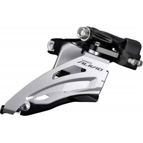 Переключатель передний Shimano Alivio, M4020, side swing, средний хомут, под 2x9 скоростей EFDM4020MBX4