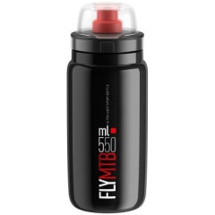 Вело фляга Elite Fly Black, защитный колпак, 550 ml EL0160499