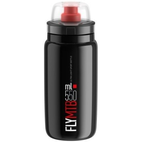 Вело фляга Elite Fly Black, защитный колпак, 550 ml EL0160499