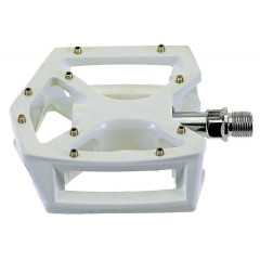 Педали алюминиевые литые белые.