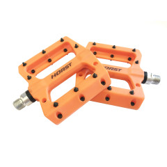 Педали нейлон H601 широкие литые оранжевые HORST