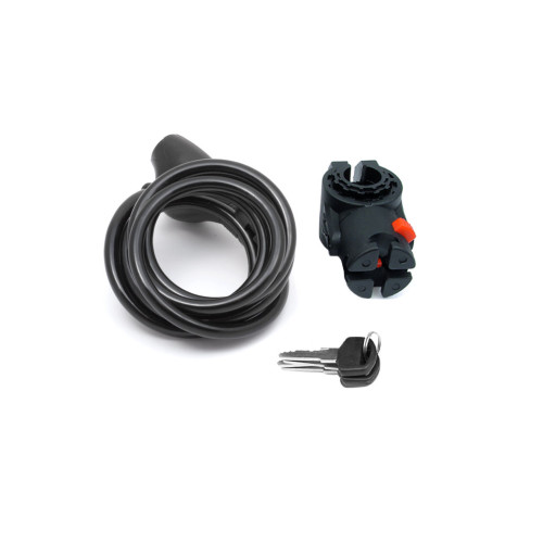 Велозамок тросовый с креплением Author ASL-31 черный