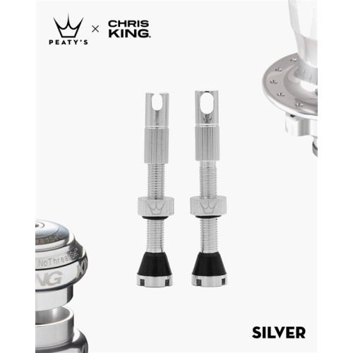 Ниппель бескамерный Peaty's Chris King (MK2) 42mm 2 шт. Silver