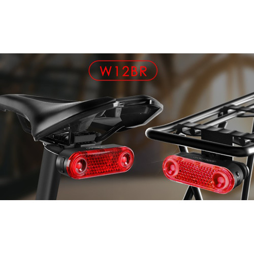 Фонарь задний GACIRON W12BR 60 LM USB с функцией стоп сигнала.