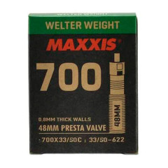 Камера Maxxis Welter Weight 700x33/50C 0.8 мм вело нип. 48 мм