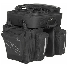 Сумка-штаны на багажник "3в1" V=34+28л черно-серая M-WAVE