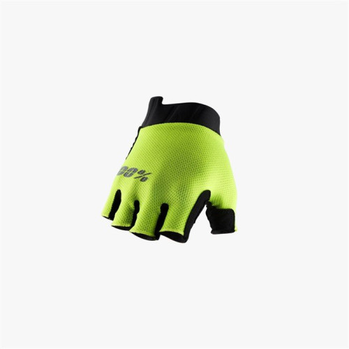 Велоперчатки 100% Exceeda Gel Short Finger Fluo Yellow