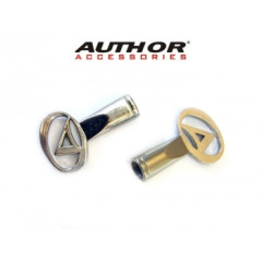 Колпачки для ниппеля спорт алюминий, анодированные с логотипом Author