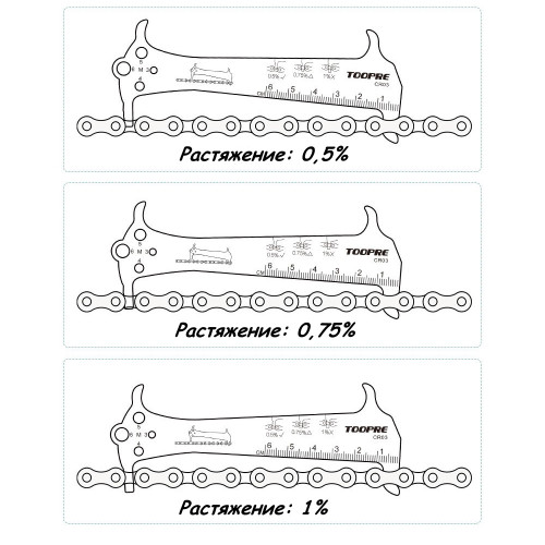 Измеритель износа цепи велосипеда, цепеметр TPR